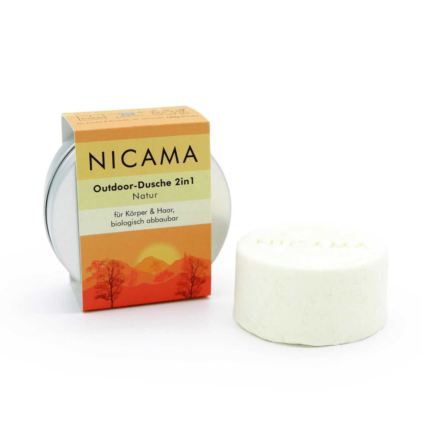 Outdoordusche 2-in-1 in der Dose - Natur 60g