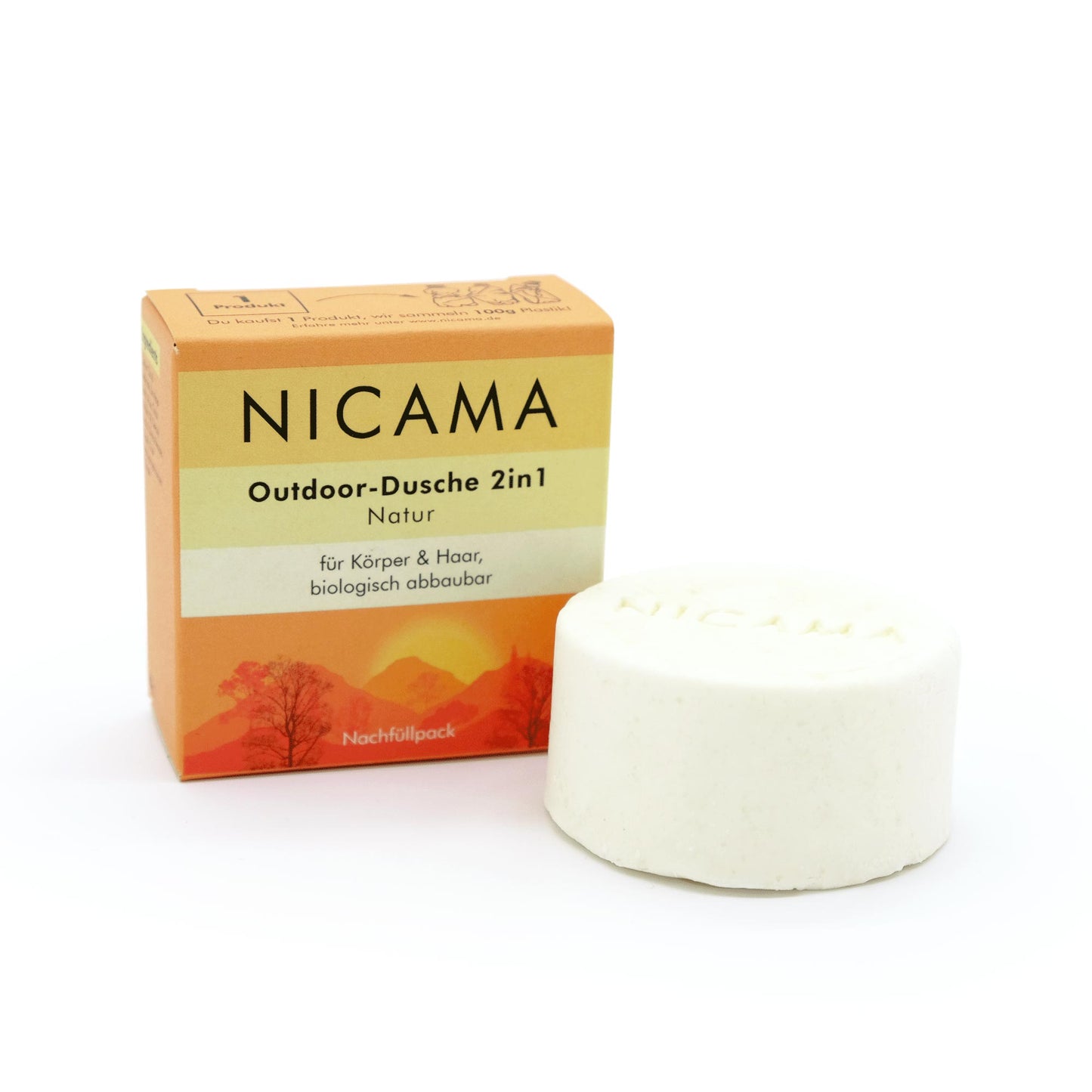 Outdoordusche 2-in-1 Nachfüllpack - Natur 60g