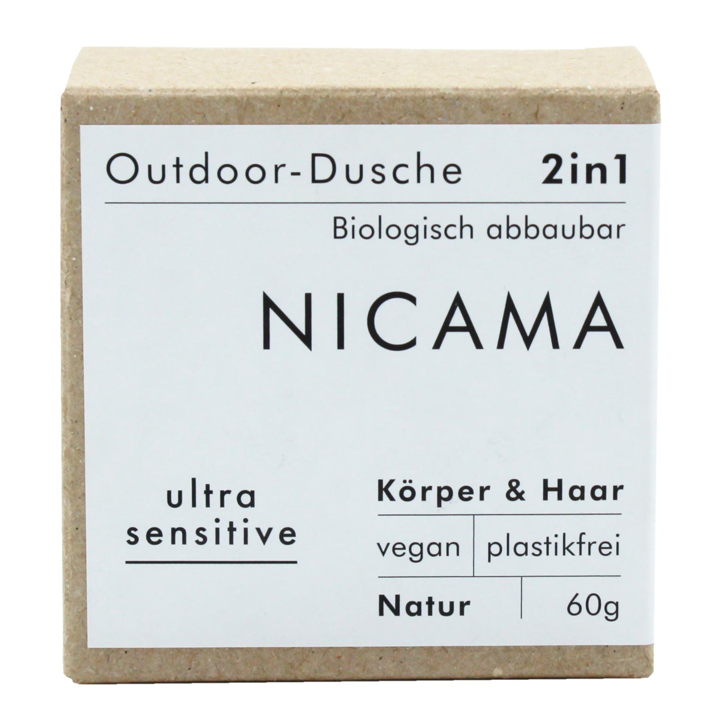 Outdoordusche 2-in-1 in der Dose - Natur 60g