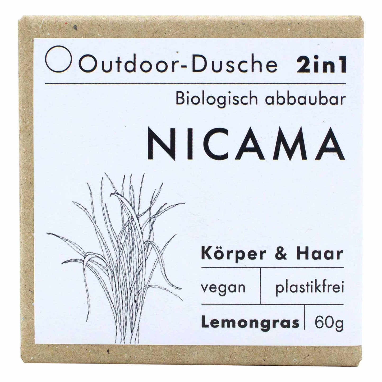 Outdoordusche 2-in-1 Nachfüllpack - Lemongras 60g